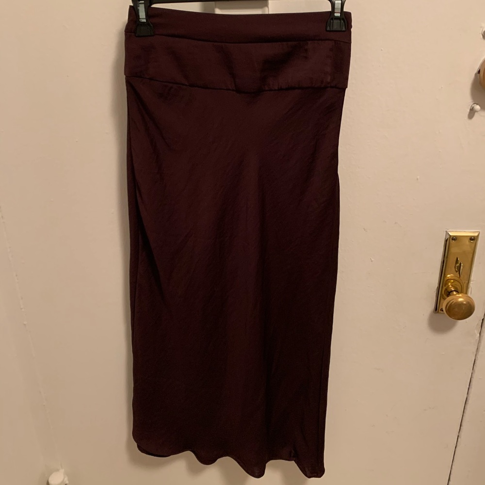 Free people Maroon midi skirt